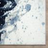 Abani Rugs 7'9" x 10'2" (8x10) Contemporary Blue Splash Distressed Area Rug - Modern Print Weathered Non-Shed Bedroom Rug view 4