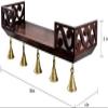 Crafting with Love A Beautiful Wooden Handmade MDF Wall Shelf/Pooja MANDIR/Home Temple/Floating SELF with Bells view 2
