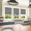 Biltek Blackout Roman Shades, Gray, Window Blinds Inside/Outside Mount Thermal Washable Fabric Easy Install 27" W x 64" H view 2