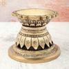 Engraved Design Diya Lamp - Brass view 4