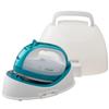 Panasonic Cordless Iron, Portable 360-Degree Freestyle Dry/Steam Iron with Precision Tips and Stainless Steel Soleplate, Anti-Calc and Anti-Drip, Power Base and Carrying/Storage - NI-QL1000G (Teal) view 1