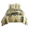 Donna Sharp Queen Polyester Bedding Set - 3 Piece - Painted Bear Lodge Quilt Set with Queen Quilt and Two Standard Pillow Shams - Machine Washable view 3