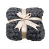 WANGPP Chunky Knit Throw Blanket,Handmade Chunky Knit Blanket,Comfortable Blanket,Chunky Wool Blanket,Knitted Blanket,Bedspread Throw Blanket Home Decor,for Bedroom,Living Room,Yoga Mat Carpet view 3