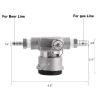 Dbgogo Low Profile Keg Coupler, 304 Stainless Steel D System Keg Coupler Space Saving Twist-Activated Homebrew Sankey Keg Tap with Safety Pressure Relief Valve and Connection Tape and Hose Clamp view 2