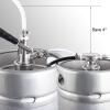 Dbgogo Low Profile Keg Coupler, 304 Stainless Steel D System Keg Coupler Space Saving Twist-Activated Homebrew Sankey Keg Tap with Safety Pressure Relief Valve and Connection Tape and Hose Clamp view 3