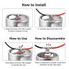 Dbgogo Low Profile Keg Coupler, 304 Stainless Steel D System Keg Coupler Space Saving Twist-Activated Homebrew Sankey Keg Tap with Safety Pressure Relief Valve and Connection Tape and Hose Clamp view 4