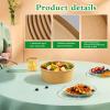 Huaiid 50 Pack 25 oz Large Paper Bowls with Lid, Paper Salad Bowls, Disposable Food Container, To Go Food Container for Hot/Cold Soup, Party view 3