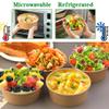 Huaiid 50 Pack 25 oz Large Paper Bowls with Lid, Paper Salad Bowls, Disposable Food Container, To Go Food Container for Hot/Cold Soup, Party view 4