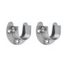 32mm Flange Rod Holder,Closet Rod Holder, U Shaped End Rod Bracket Stainless Steel Closet Pole Socket for Wardrobe Bracket Shower Curtain 2PCS view 1