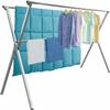 AUGMIRR Clothes Drying Racks Outdoor, 64 Inches Updated Version,Stainless Steel Laundry Drying Rack for Indoor Outdoor and The Balcony,Length Adjustable Saves Space,with Windproof Hooks(64) view 1