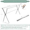 AUGMIRR Clothes Drying Racks Outdoor, 64 Inches Updated Version,Stainless Steel Laundry Drying Rack for Indoor Outdoor and The Balcony,Length Adjustable Saves Space,with Windproof Hooks(64) view 2