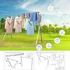 AUGMIRR Clothes Drying Racks Outdoor, 64 Inches Updated Version,Stainless Steel Laundry Drying Rack for Indoor Outdoor and The Balcony,Length Adjustable Saves Space,with Windproof Hooks(64) view 4