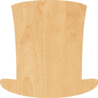 Abraham Lincoln Hat Laser Cut Out Wood Shape Craft Supply - Woodcraft Cutout (30", 1/4" Thickness)
