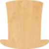Abraham Lincoln Hat Laser Cut Out Wood Shape Craft Supply - Woodcraft Cutout (30", 1/4" Thickness) view 1