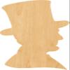 Abraham Lincoln Laser Cut Out Wood Shape Craft Supply - Woodcraft Cutout (6", 1/4" Thickness) view 1