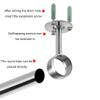 SagaSave 8PCS Curtain Rod Ceiling-Mount Bracket, Stainless Steel Wardrobe Tube Support Bracket Clothes Hanging Rod Holder Wardrobe Tube Support Bracket Clothes Hanging Rod Holder with Screws(63-16mm) view 2
