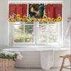 Rural Farm Rooster Head to Outside Curtain Valance for Windows/Living Room/Kitchen/Bathroom/Farmhouse, Sunflowers and Bees Red Barnyard Short Rod Pocket Tier Curtain Window Treatment, 1 Panel 54x18 view 4