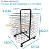 Drying Rack, 26-Shelf Mobile Art Drying Rack with Wire Shelves for Works of Art, Black Powder Coated Finish, Drying & Print Racks, Ideal for Schools and Art Clubs view 2