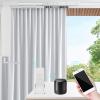 Smart Curtain Tracks WiFi Control by Phone, Support Voice Control for Alexa, Google Home, Tuya App Remote Automated Curtain Smart Curtains Opener Motorized Curtains Rods with Remote Control (125'') view 1