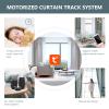 Smart Curtain Tracks WiFi Control by Phone, Support Voice Control for Alexa, Google Home, Tuya App Remote Automated Curtain Smart Curtains Opener Motorized Curtains Rods with Remote Control (125'') view 3