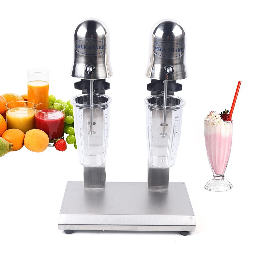 Commercial Double Heads Milkshake Mixer Drink Milk Shake Maker 2 Speeds Shaker Stainless Ice Cream Maker Machine 110V 560W