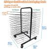 Drying Rack, Solid 26-Shelf Mobile Classrooms Drying Rack with Wire Shelves for Works of Art Studios and Home Use, Black Powder Coated Finish. Drying & Print Racks view 2