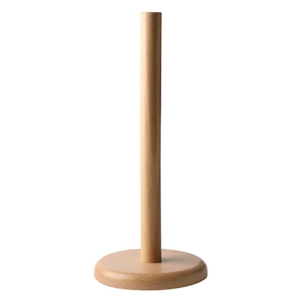 XIXIDIAN Paper Towel Holder,Kitchen Paper Hanger Rack Bathroom Towel Roll Stand Organizer Simply Standing Countertop Wooden Paper Roll Holder for Cabinet Room Bedroom (Color : Yellow)