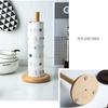 XIXIDIAN Paper Towel Holder,Kitchen Paper Hanger Rack Bathroom Towel Roll Stand Organizer Simply Standing Countertop Wooden Paper Roll Holder for Cabinet Room Bedroom (Color : Yellow) view 4