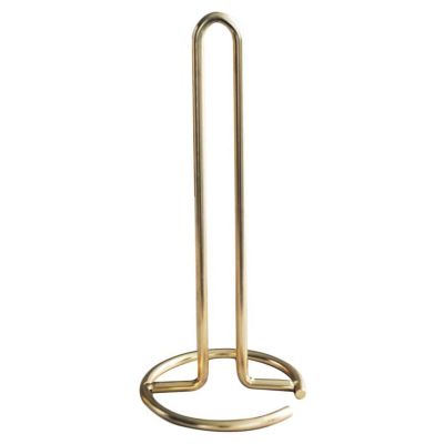 XIXIDIAN Paper Towel Holder,Paper Towel Holder Countertop,Paper Towel Holders for Kitchen Dining Table Home Decor,Countertop Metal Standing Simply Tear Roll Holder (Color : Gold)