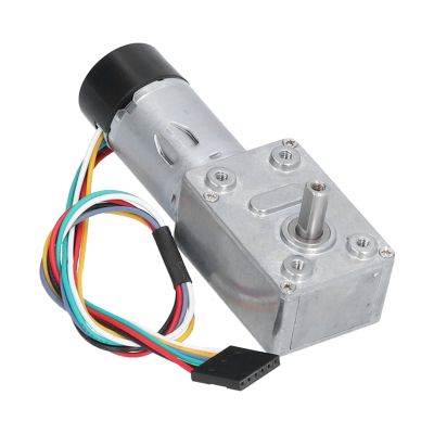 YWBL-WH Gear Motor with Encoder DC 24V Encoder Reduction Motor with Self Locking Single Shaf(10RPM), Geared Motor