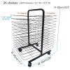 Art Drying Rack, Mobile Drying Rack with Wire Shelves for Works of Art, Mobile Classrooms, Art Studio, Educational Product Drying Rack, Drying Easel, Drying& Print Racks, Black Powder Coated Finish view 2