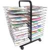 Art Drying Rack, Mobile Drying Rack with Wire Shelves for Works of Art, Mobile Classrooms, Art Studio, Educational Product Drying Rack, Drying Easel, Drying& Print Racks, Black Powder Coated Finish view 3