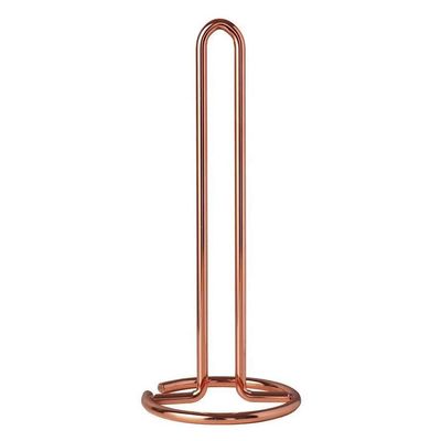 XIXIDIAN Paper Towel Holder,Paper Towel Holder Countertop,Paper Towel Holders for Kitchen Dining Table Home Decor,Countertop Metal Standing Simply Tear Roll Holder (Color : Rose gold)