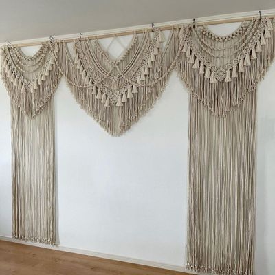 Macrame Wedding Backdrop, Bohemian Curtain, Rustic Wedding Decor, Boho Decoration Wall Arch, Macrame Large Curtain