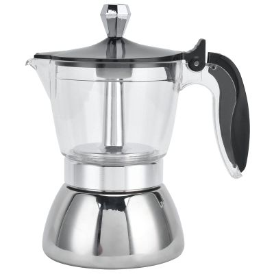4 Cup Stainless Steel Stovetop Espresso Maker, 200ml/6.8oz Pot, Mocha Coffee Maker