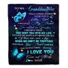 CenturyTee Personalized to My Granddaughter from Grandma Blanket Once Upon A Time Butterfly Birthday Graduation Bed Quilt Fleece Throw Blanket (60 x 80 in Adult Size) view 1