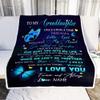 CenturyTee Personalized to My Granddaughter from Grandma Blanket Once Upon A Time Butterfly Birthday Graduation Bed Quilt Fleece Throw Blanket (60 x 80 in Adult Size) view 2