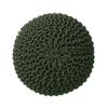 REDEARTH Round Hand Knitted Pouf - Foot Stool Bean Bag Ottoman - Cord Boho Pouffe - Poof Accent Beanbag Footrest for Living Room - Bedroom - Patio - Lounge (19.5"x19.5"x14") - Olive view 4