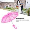 Lace Parasol, Wedding Umbrella Decorative Umbrella Handicraft Lace Umbrella 22.2x22.2in for Weddings, Party Decorations, Concerts (Rose red) view 2