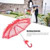 AMONIDA Lace Parasol, Wedding Umbrella Decorative Umbrella Handicraft Lace Umbrella 22.2x22.2in For Weddings, Party Decorations, Concerts(red) view 2