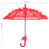 AMONIDA Lace Parasol, Wedding Umbrella Decorative Umbrella Handicraft Lace Umbrella 22.2x22.2in For Weddings, Party Decorations, Concerts(red) view 4