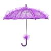 Lace Parasol, Wedding Umbrella Decorative Umbrella Handicraft Lace Umbrella 22.2x22.2in for Weddings, Party Decorations, Concerts (Purple) view 1