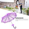 Lace Parasol, Wedding Umbrella Decorative Umbrella Handicraft Lace Umbrella 22.2x22.2in for Weddings, Party Decorations, Concerts (Purple) view 2