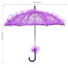 Lace Parasol, Wedding Umbrella Decorative Umbrella Handicraft Lace Umbrella 22.2x22.2in for Weddings, Party Decorations, Concerts (Purple) view 4