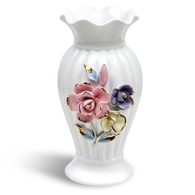 Krisy Ceramic Vase Modern Home Decor, Ideal Shelf Dcor, Bookshelf, Table Dcor, Shelf in a Family Room, Living Room, Bedroom, Coffee House, Entryway, Office
