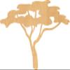 African Tree Laser Cut Out Wood Shape Craft Supply - Woodcraft Cutout (26", 1/8" Thickness) view 1