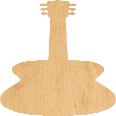Acoustic Guitar Laser Cut Out Wood Shape Craft Supply - Woodcraft Cutout (30", 1/4" Thickness)