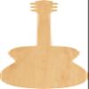 Acoustic Guitar Laser Cut Out Wood Shape Craft Supply - Woodcraft Cutout (30", 1/4" Thickness) view 1