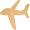Airplane 1 Laser Cut Out Wood Shape Craft Supply - Woodcraft Cutout (24", 1/4" Thickness) view 1
