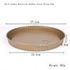 lobake 10.5 inches Curly Edge Golden Round Shape Nonstick Carbon Steel Pizza Pan Pie Tray Mold Cheese Tin Kitchen DIY Oven Bakeware view 2